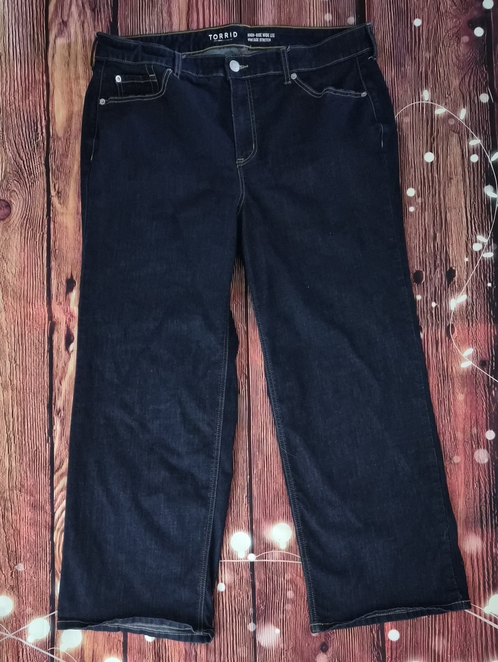 torrid Dark Indigo Jeans High Rise Wide Leg 16R 16 PLUS